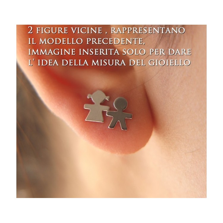 NSA|NALBORI orecchini Argento 925 massiccio bambino bimbo o Bambina bimba Oro Giallo bianco chiaro e satinato