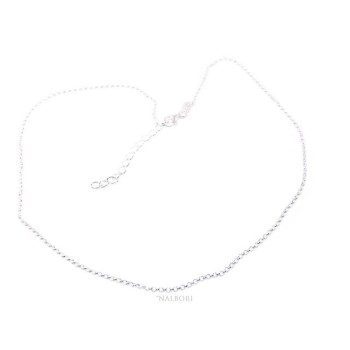NSA|NALBORI necklace woman or man rolo 'SILVER 925 cm 45 + 5 in 2 colors