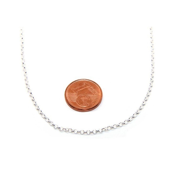 NSA|NALBORI necklace woman or man rolo 'SILVER 925 cm 45 + 5 in 2 colors