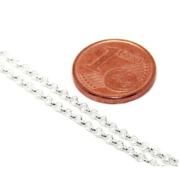 NSA|NALBORI collana donna o uomo rolo' ARGENTO 925 cm 45 + 5 in 2 colori