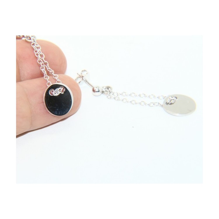 NSA|Silver 925: women's earrings with ball and button pendant