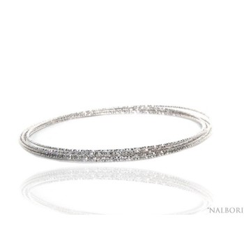 NSA|Silver 925 Bracelet bangle woman diamond circles 5 pieces