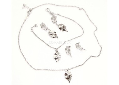 NSA|Gioielli donna in argento 925 realizzati in microfusione foglia oro 