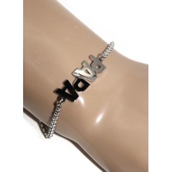 NSA|NALBORI woman bracelet anallergic steel pop corn sweater with plate PAPA '