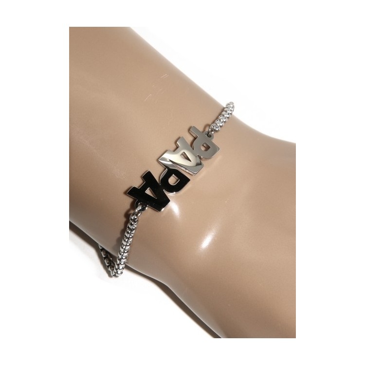 NSA|NALBORI woman bracelet anallergic steel pop corn sweater with plate PAPA '