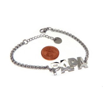 NSA|NALBORI woman bracelet anallergic steel pop corn sweater with plate PAPA '