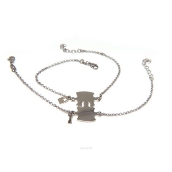 NSA|NALBORI double hypoallergenic steel bracelet he she key padlock puzzle