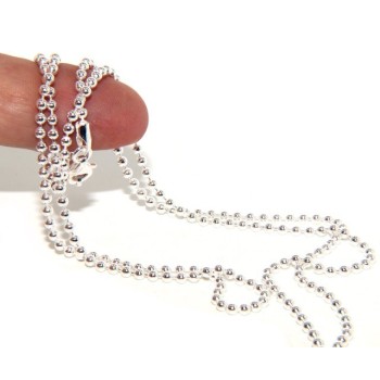NSA|SILVER 925: Choker necklace dots balls balls 2.5 mm various lengths clear pattern bleached