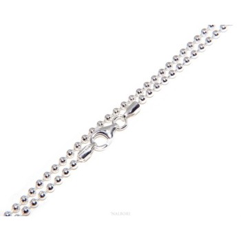 NSA|SILVER 925: Choker necklace dots balls balls 2.5 mm various lengths clear pattern bleached