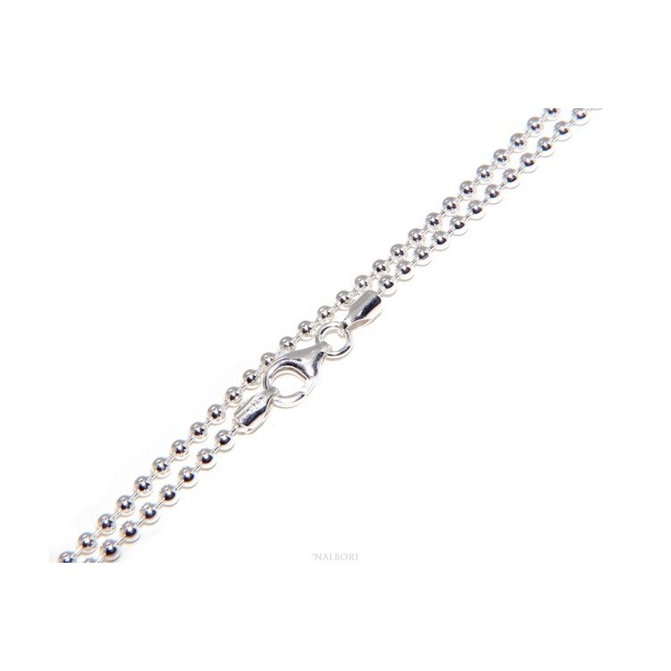 NSA|SILVER 925: Choker necklace dots balls balls 2.5 mm various lengths clear pattern bleached