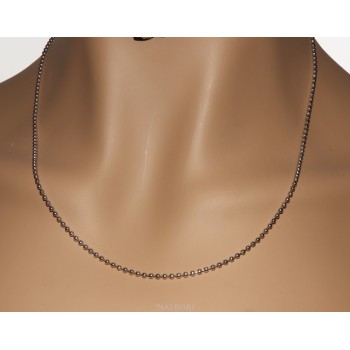 NSA|SILVER 925: Choker necklace balls balls balls 2.0 mm various lengths dark antique model