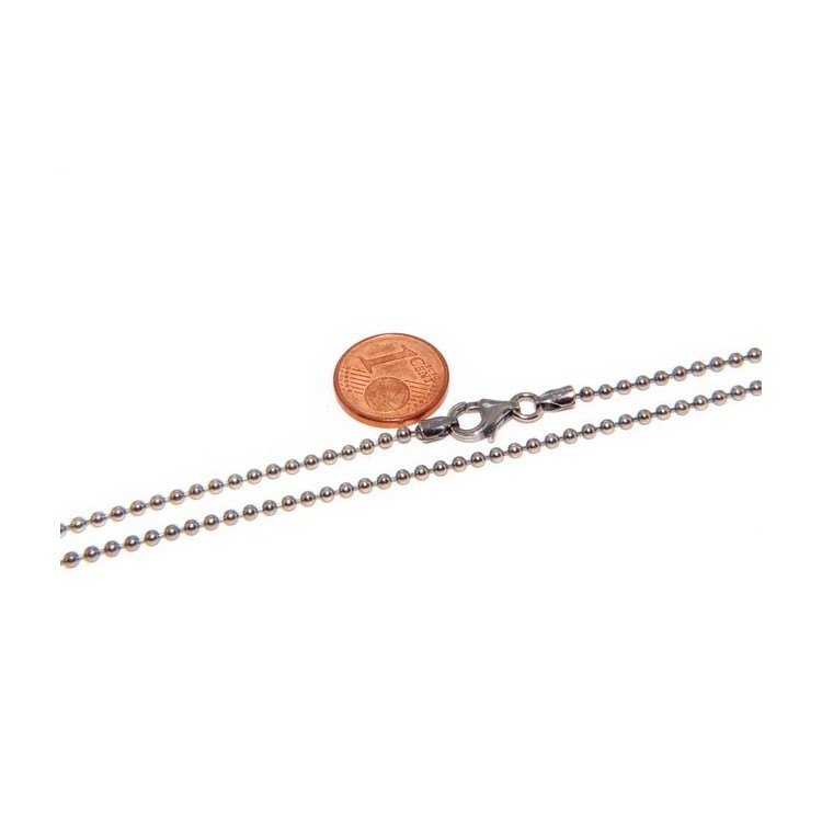 NSA|SILVER 925: Choker necklace balls balls balls 2.0 mm various lengths dark antique model