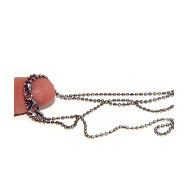 NSA|ARGENTO 925 : Girocollo collana pallini palline balls 2,0 mm varie lunghezze modello scuro anticato