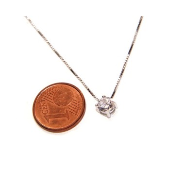 NSA|Collana Collier donna pendente passante punto luce griffe 5 mm