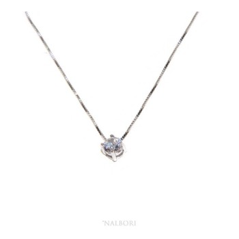 NSA|Collana Collier donna pendente passante punto luce griffe 5 mm
