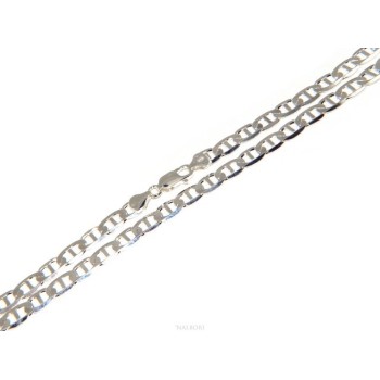 NSA|SILVER 925: Necklace or Bracelet man marine navy crosspiece 7 x 13 mm solid full diamond