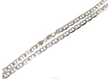 NSA|SILVER 925: Necklace or Bracelet man marine navy crosspiece 7 x 13 mm solid full diamond