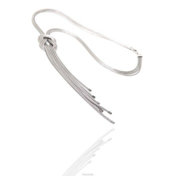 NSA|nalbori ®  Necklace faux choker for women's fall and fox tail 6 strands with flat knot