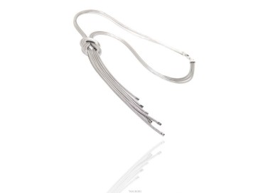 NSA|nalbori ®  Necklace faux choker for women's fall and fox tail 6 strands with flat knot