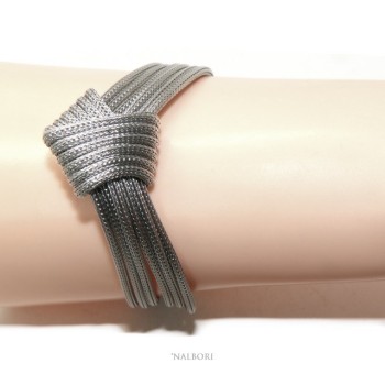 NSA|NALBORI Bracciale da donna fox tail 5 fili con nodo semplice