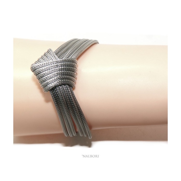 NSA|NALBORI Bracciale da donna fox tail 5 fili con nodo semplice