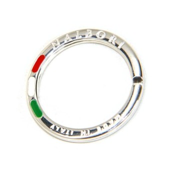 NSA|Key ring man or woman with massive printed ring made in Italy Italian flag enamel NALBORI made in italy