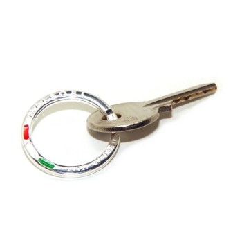 NSA|Key ring man or woman with massive printed ring made in Italy Italian flag enamel