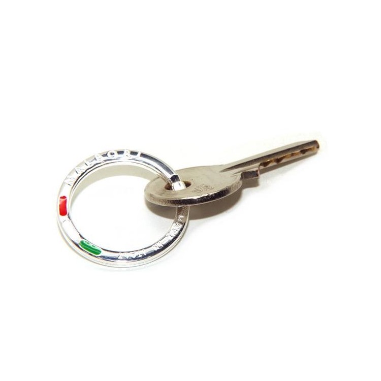 NSA|Key ring man or woman with massive printed ring made in Italy Italian flag enamel