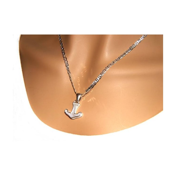NSA|SILVER 925 solid: necklace for men with marine link pendant