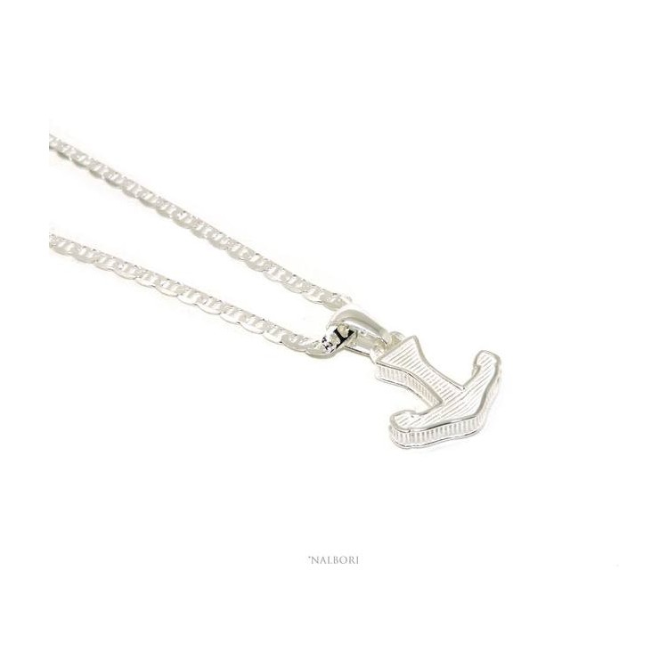 NSA|SILVER 925 solid: necklace for men with marine link pendant