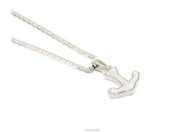 NSA|SILVER 925 solid: necklace for men with marine link pendant