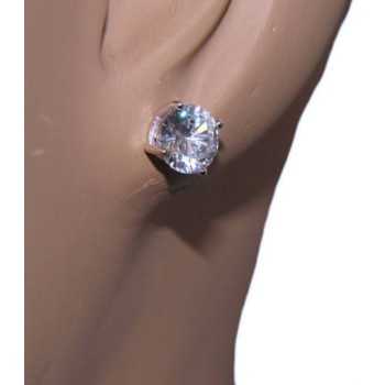 NSA|NALBORI Parure donna punto luce 7 mm in argento 925 con zircone. Catena veneziana ciondolo passante e Orecchini abbinati