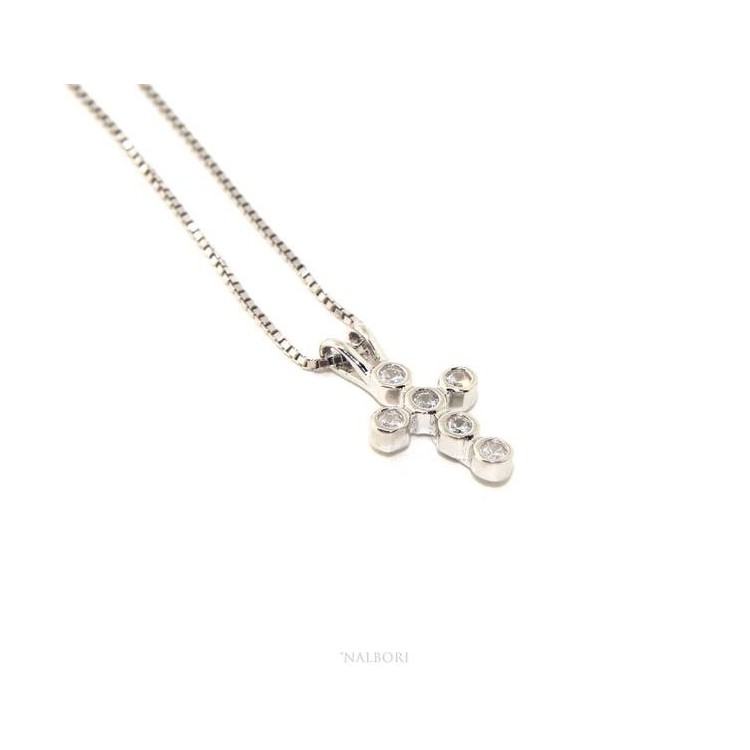 NSA|Collier woman or Venetian man necklace with small cross pendant NALBORI