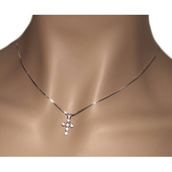 NSA|Collier woman or Venetian man necklace with small cross pendant NALBORI