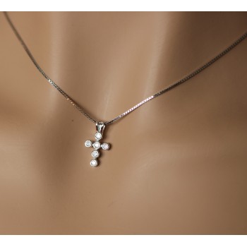 NSA|Collier woman or Venetian man necklace with small cross pendant NALBORI