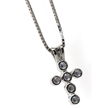 NSA|Collier woman or Venetian man necklace with small cross pendant NALBORI