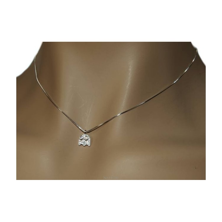 NSA|Collier woman Venetian necklace with zircon pavé phantasm pendant NALBORI