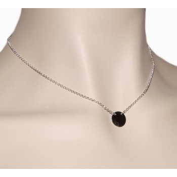 NSA|NALBORI collana donna Argento 925 rolo' 45+5 con medaglietta tonda massiccia