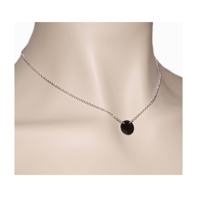 NSA|NALBORI woman necklace Silver 925 rolo '45 + 5 with massive round tag