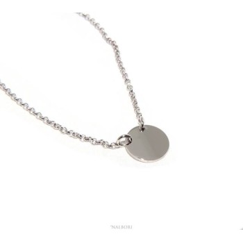 NSA|NALBORI woman necklace Silver 925 rolo '45 + 5 with massive round tag