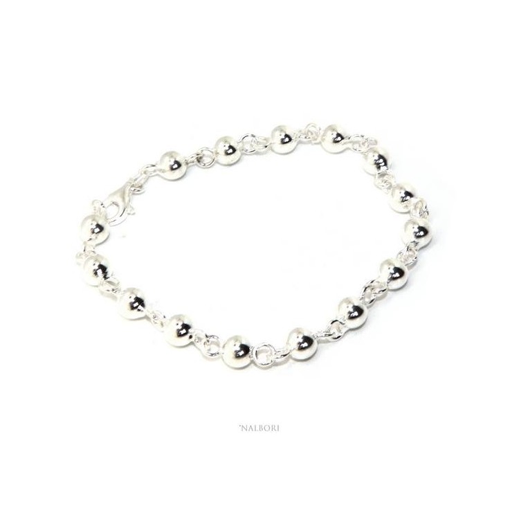 NSA|NALBORI bracelet silver 925 spheres 6 mm Marseillaise alternate