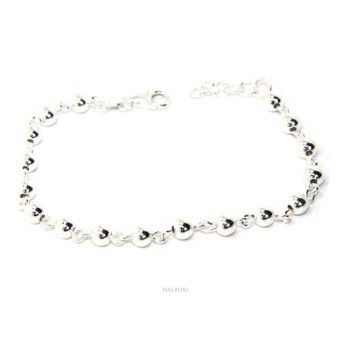 NSA|NALBORI bracciale argento 925 sfere 5 mm marsigliese alternate