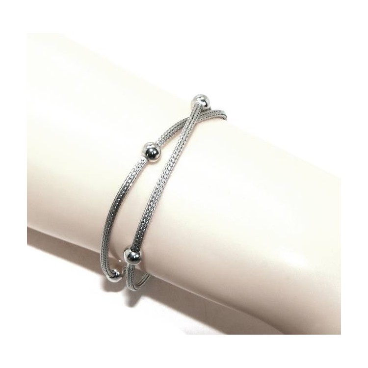 NSA|NALBORI for woman, 2 cord bracelet with balls