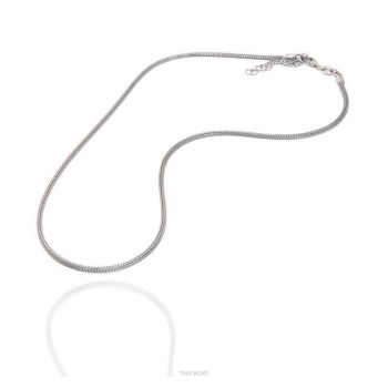 NSA|NALBORI fox tail necklace 925 sterling silver simple linear 43 + 5 cm man woman