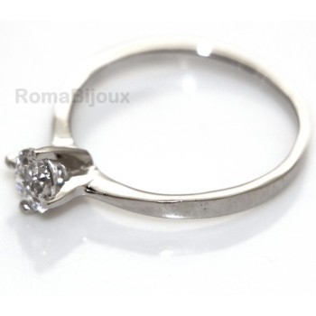 NSA|925 Rhodium: Solitaire with zircon 5mm brilliant cut