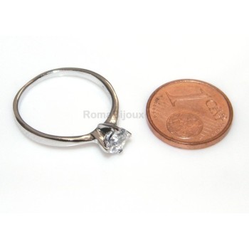 NSA|925 Rhodium: Solitaire with zircon 5mm brilliant cut