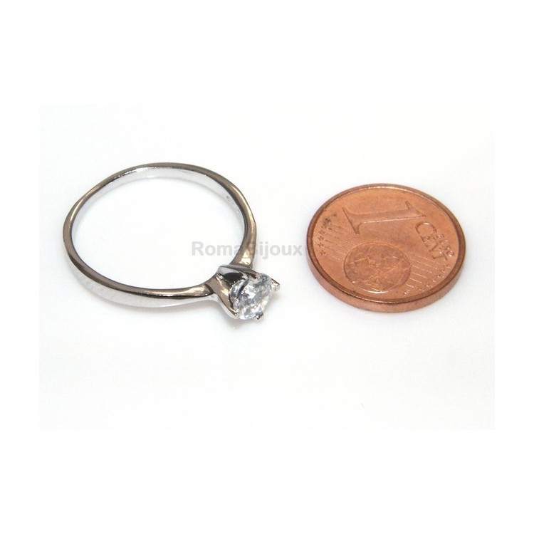 NSA|925 Rhodium: Solitaire with zircon 5mm brilliant cut