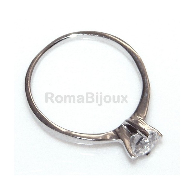 NSA|925 Rhodium: Solitaire with zircon 5mm brilliant cut