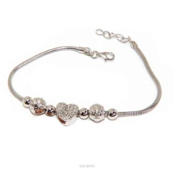 NSA|NALBORI Snake woman bracelet Silver 925 charm star heart cloverleaf