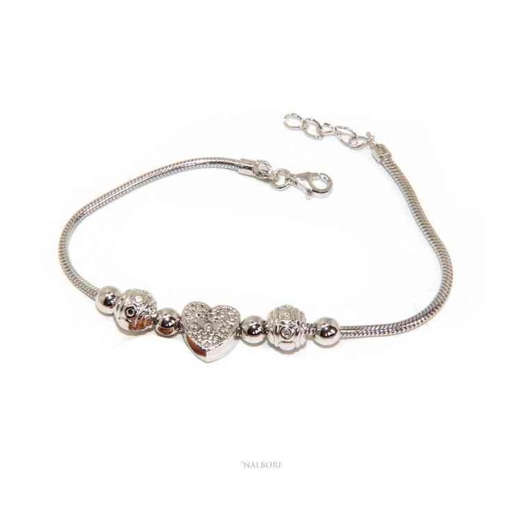 NSA|NALBORI Snake woman bracelet Silver 925 charm star heart cloverleaf